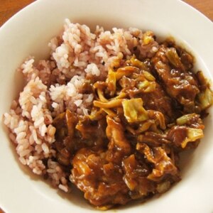 フライパンで　❤豚肉と野菜のカレー❤